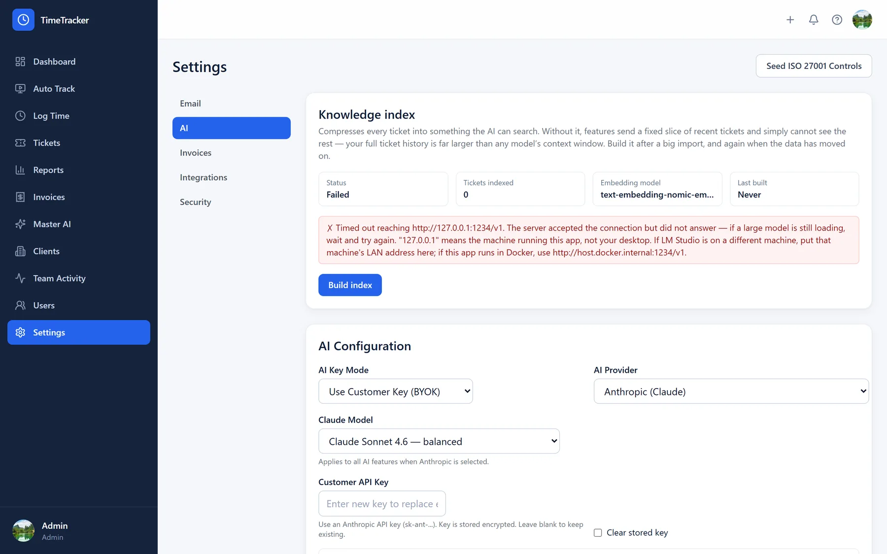 AI settings with provider, model and per-engineer writing style options
